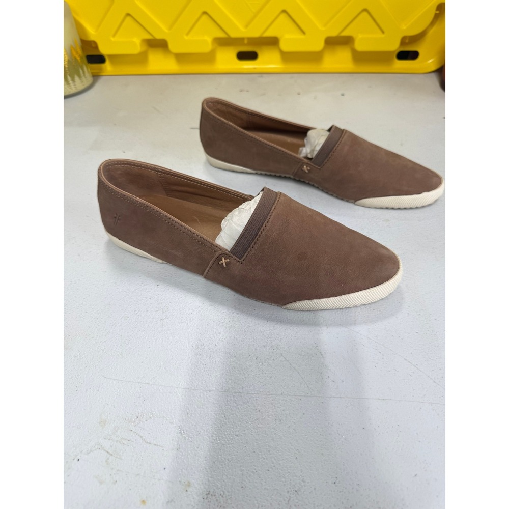 Frye Ivy‎ Slip On Sneakers Brown Leather Flats 8M 3471703-WBR